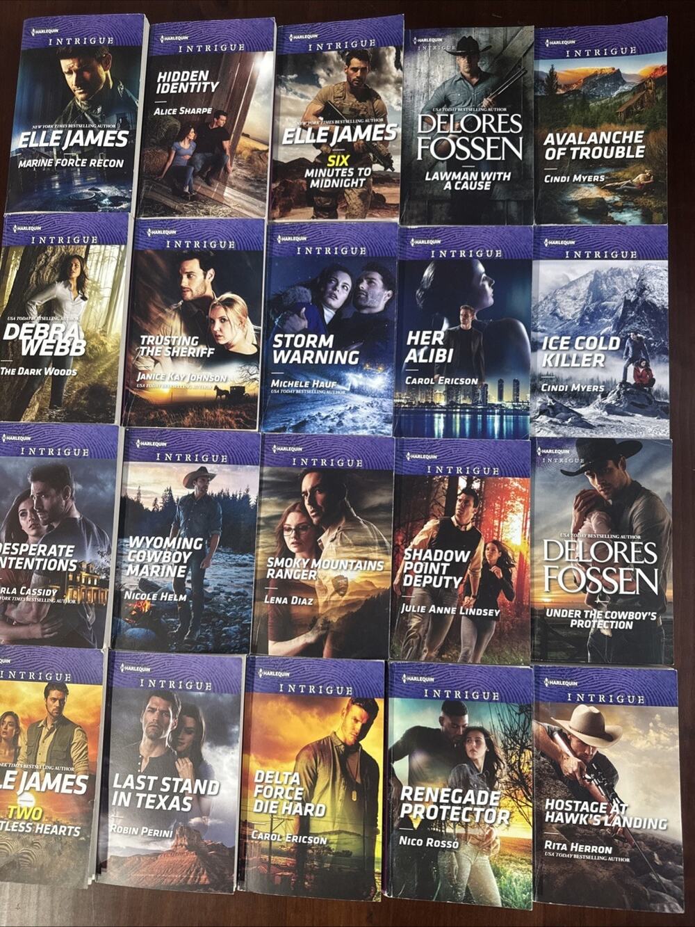 Lot Of 20 Harlequin Romance Intrigue With Varying Artists All In Very Good #3